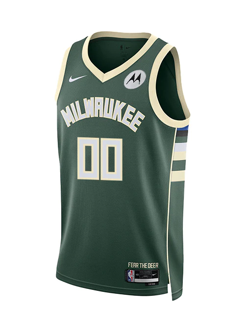 Nike 2022 Icon Edition Custom Milwaukee Bucks Swingman Jersey - Image 3